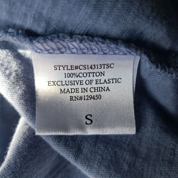 Como Vintage Women's Size Small Peasant Top Long Elastic Sleeves V Neck Blue - Picture 8 of 9